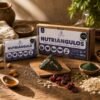 Nutriángulo de Parvati sobre superficie de madera natural