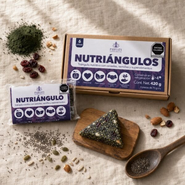 Vista aérea flatlay de Nutriángulo de Parvati