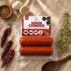 Flatlay aéreo de Súper Chorizo con achiote y especias mexicanas